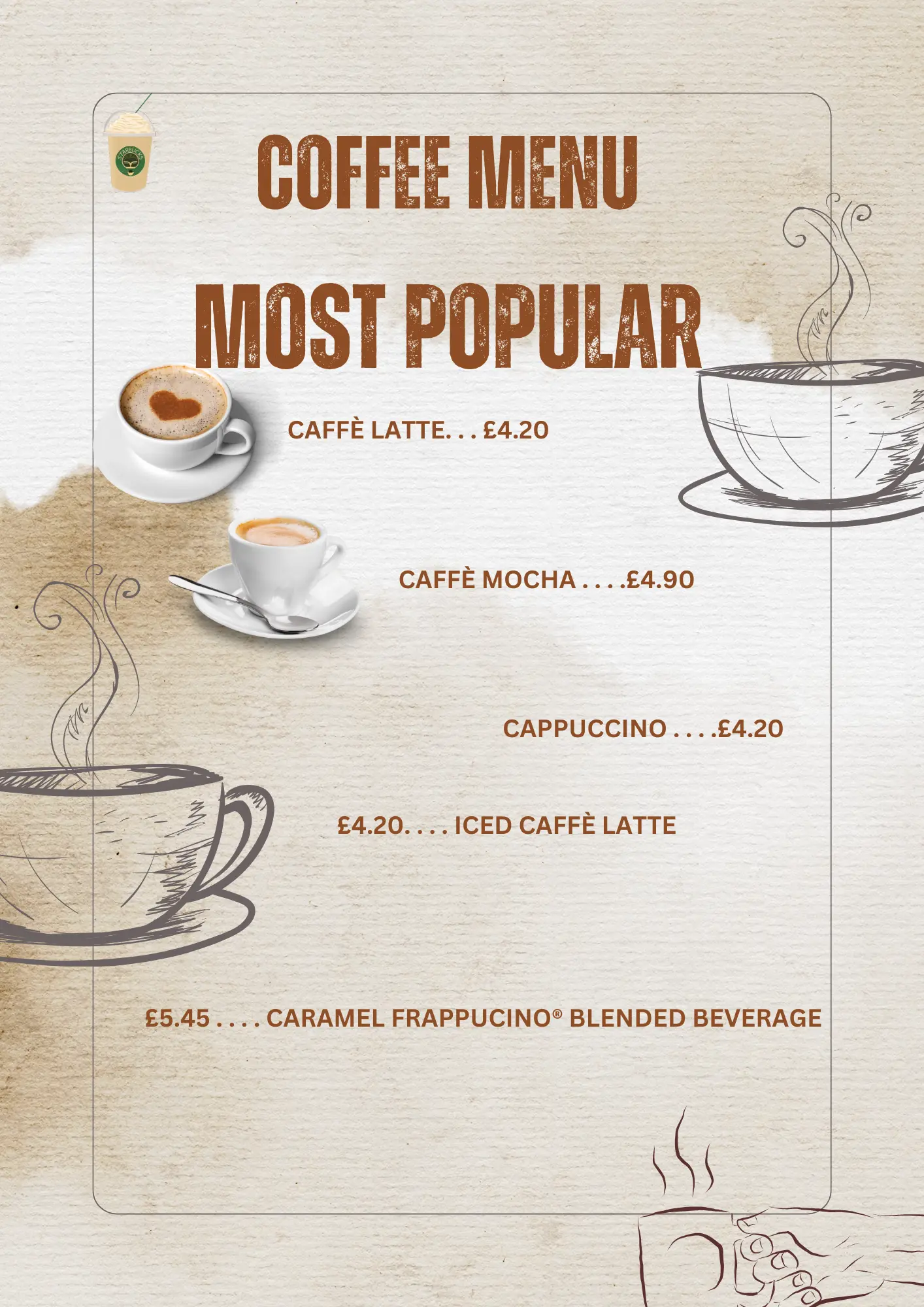 Starbucks Coffee Menu UK with Latest Prices & Calories 2026 1 starbucks coffee menu uK