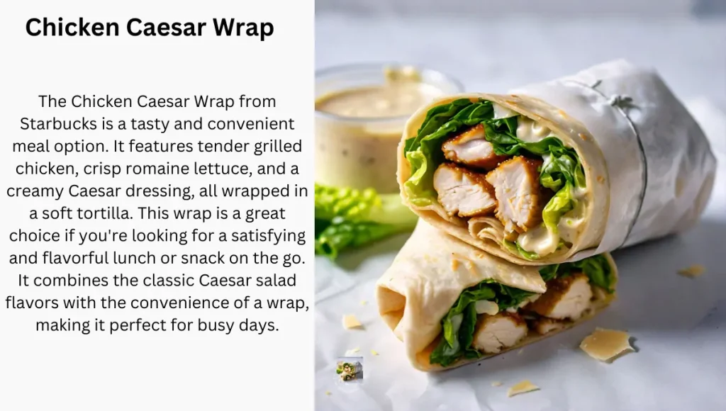 Starbucks Food Menu and Prices UK 2026 8 Chicken Caesar Wrap