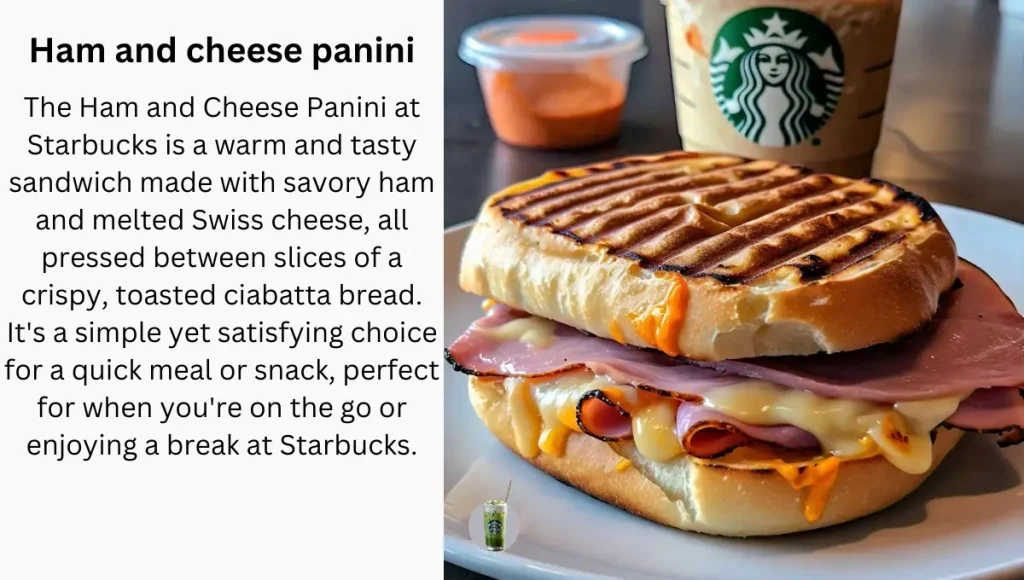 Starbucks Food Menu and Prices UK 2026 7 Ham and cheese panini