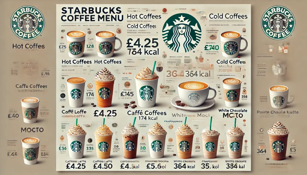 Starbucks Coffee Menu UK with Latest Prices & Calories 2026 15 starbucks coffee cost