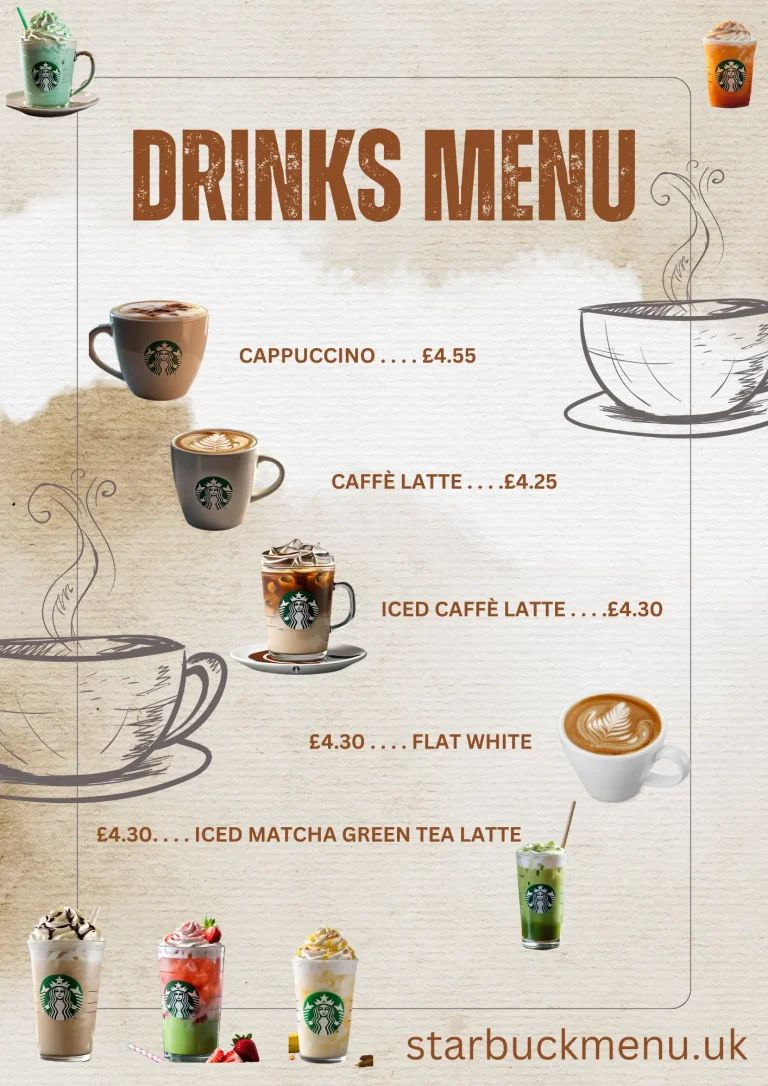 Starbucks Drinks Menu and Prices UK (2026 Guide) 1 Drinks menu starbucks uk