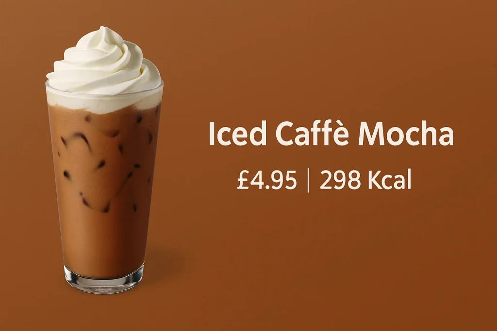 Starbucks Iced Caffè Mocha Prices with Nutrition, UK 2026 1 Iced Caffe Mocha price