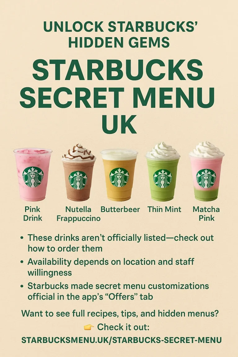 Starbucks Secret Menu UK Updatd 29 Starbucks Secret Menu UK