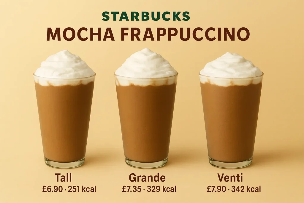 Starbucks UK Mocha Frappuccino Prices