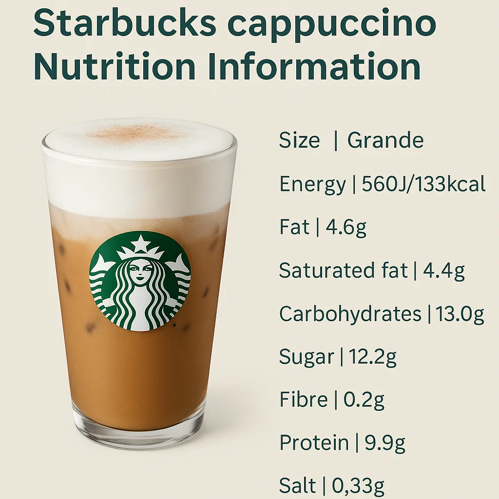 Starbucks Cappuccino price with Nutrition UK 2 cappuccino-nutrition-information