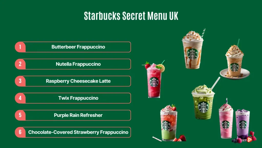 Starbucks Secret Menu UK Updatd 30 Starbucks secret menu England