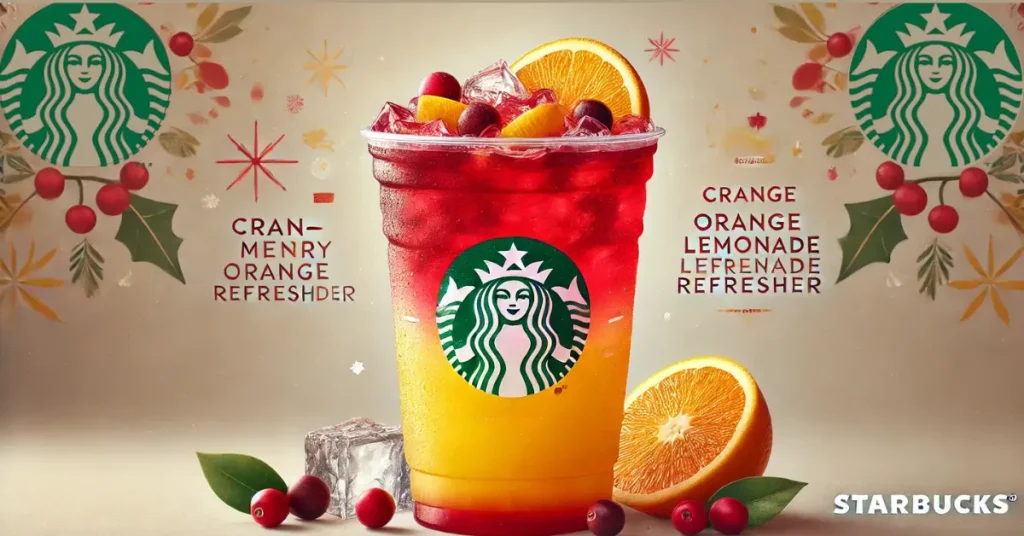 Starbucks introduces new cran-merry orange refreshers and holiday favourites 3 Cran-Merry Orange Lemonade Refresher