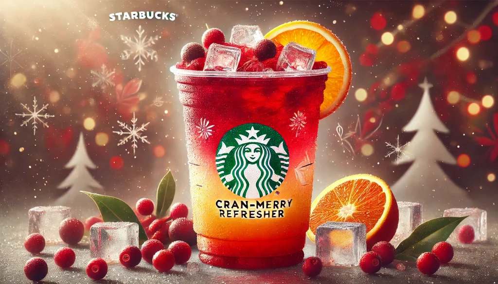 Starbucks introduces new cran-merry orange refreshers and holiday favourites 2 Cran-Merry Orange Refresher