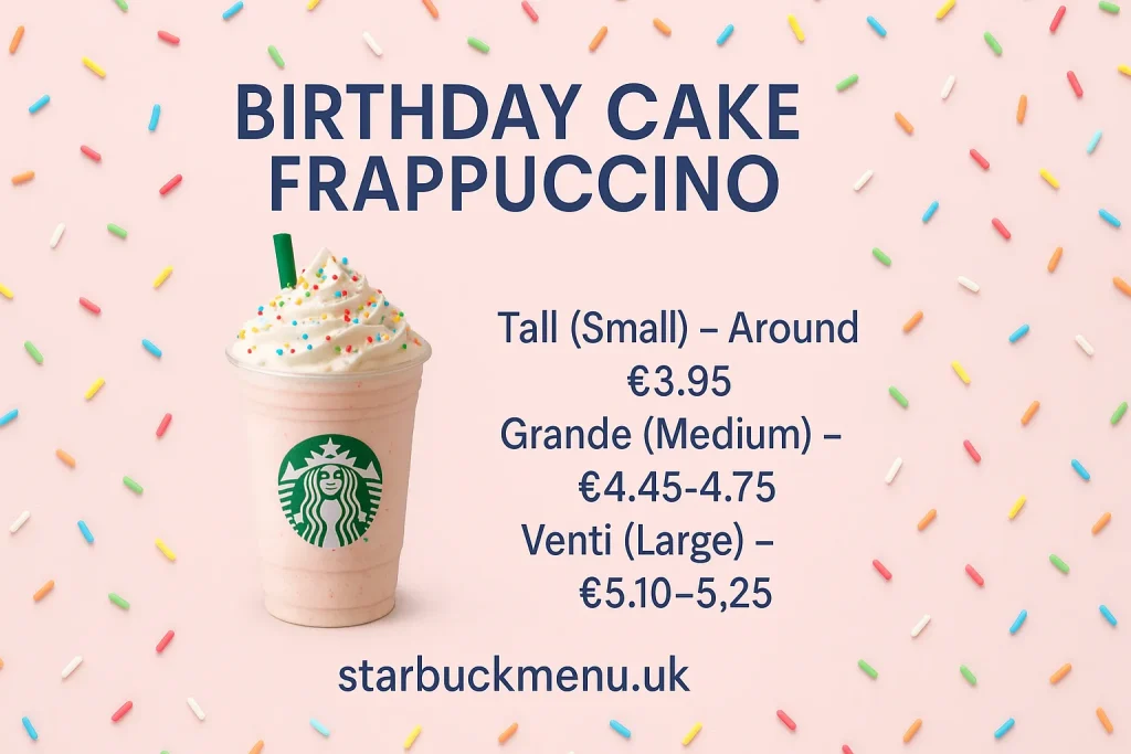 Birthday Cake Frappuccino prices