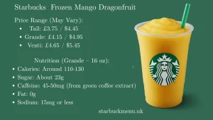 Frozen Mango Dragonfruit Starbucks Refresha Drink uk