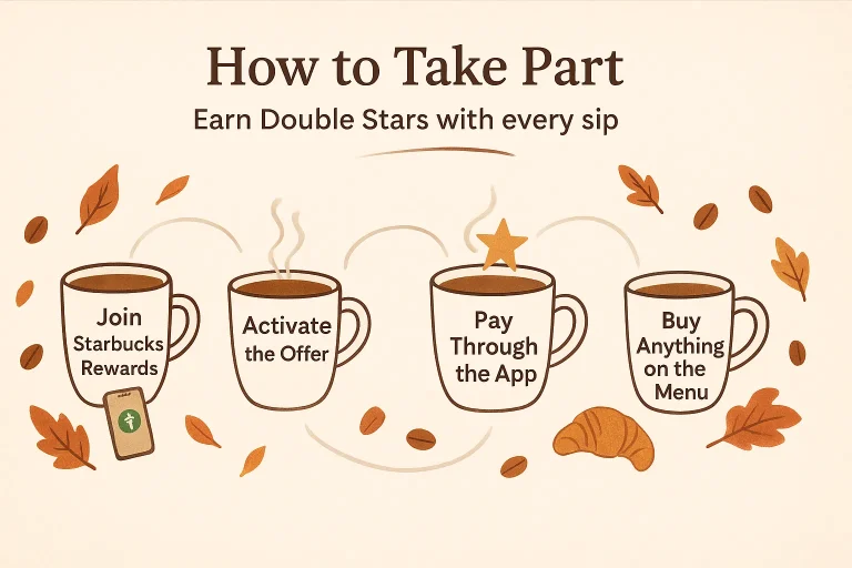Starbucks UK Double-Star Days in September and October 2025 3 How to Take Part Join Starbucks Rewards