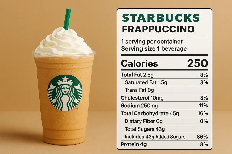 Starbucks Frappuccino Nutrition UK