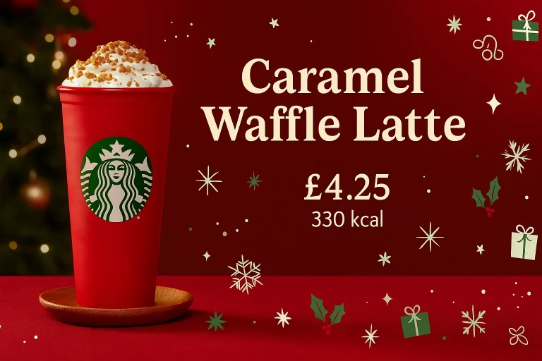 New Starbucks Christmas Menu 2026 – UK Drinks & Food 4 Caramel Waffle Latte