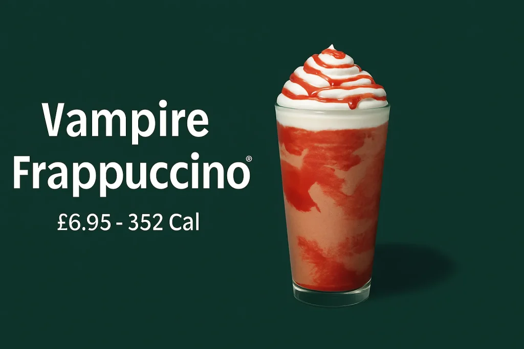 Starbucks Vampire Frappuccino UK – Price & Calories 2026 1 Starbucks Vampire Frappuccino price