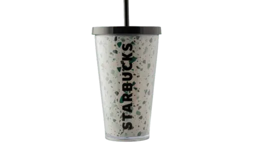 Starbucks UK Christmas Merchandise Collection 2026 8 Cold Cup Plastic Terrazzo Black