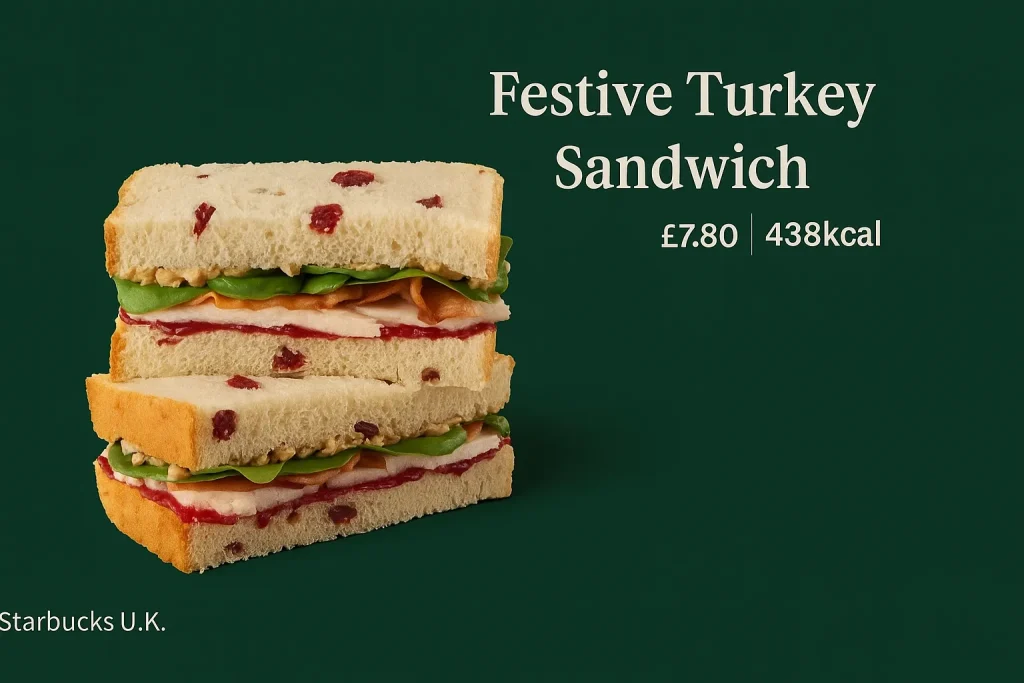 Festive Turkey Sandwich Starbucks UK – Price & Calories 1 Festive Turkey Sandwich