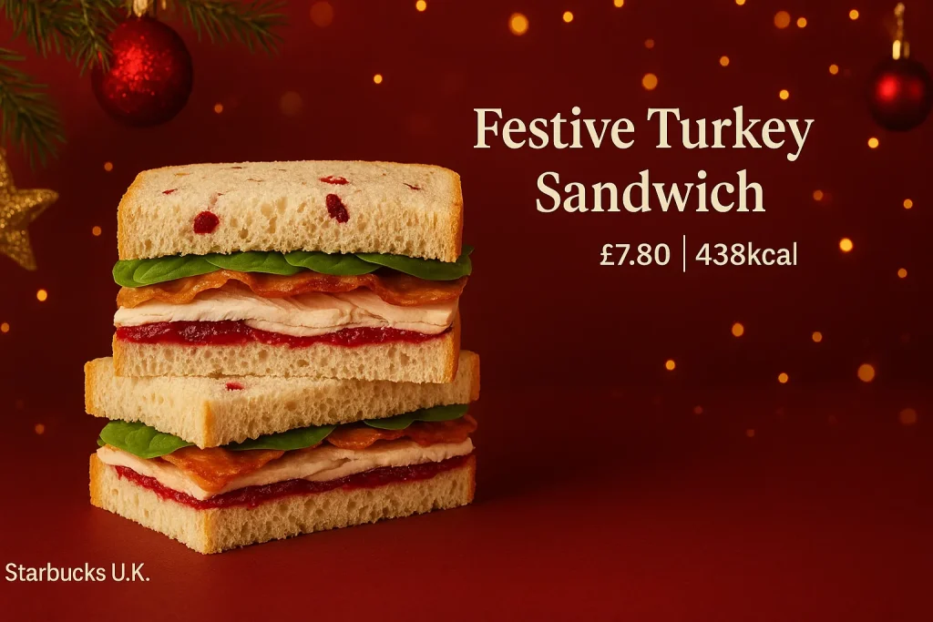 Festive Turkey Sandwich Starbucks UK – Price & Calories 2 Festive Turkey Sandwich Starbucks