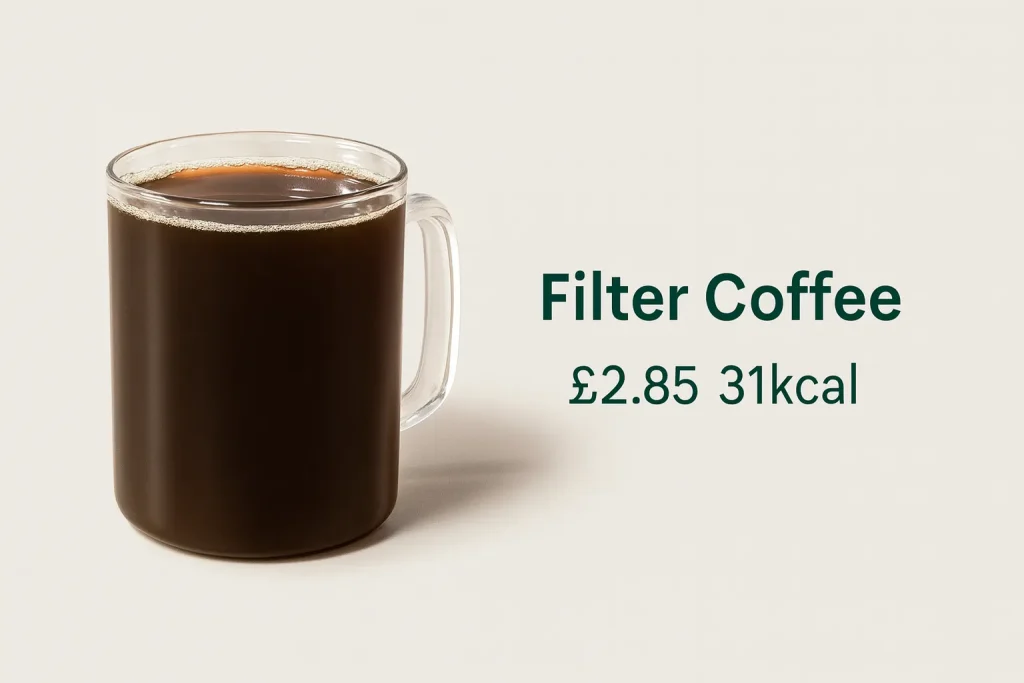 Starbucks Filter Coffee – Prices & Calories 1 Filter Coffee Starbucks