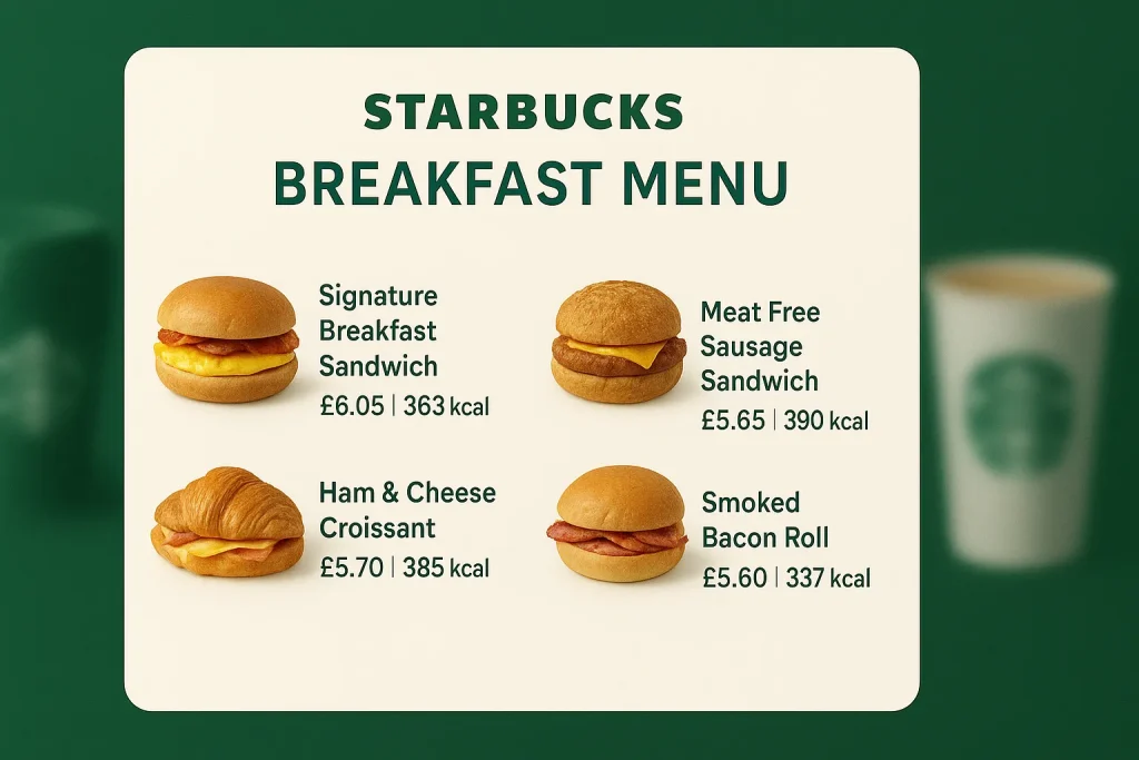 Starbucks Menu Prices UK 2026 7 Starbucks Breakfast Menu