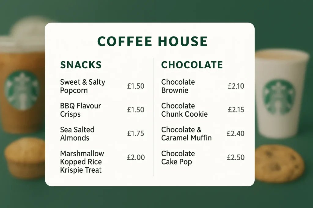Starbucks Menu Prices UK 2026 6 Starbucks Chocolate Menu