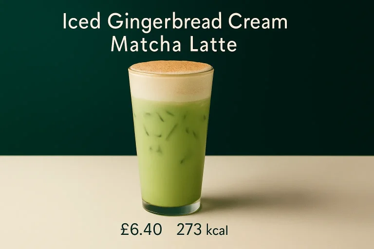 Starbucks Iced Gingerbread Cream Matcha Latte